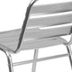 Aluminum |#| Commercial Aluminum Indoor-Outdoor Restaurant Stack Chair with Triple Slat Back