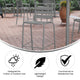 Silver |#| Commercial Silver Indoor-Outdoor Restaurant Stacking Stool with Triple Slat Back