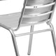 Heavy Duty Commercial Aluminum Indoor-Outdoor Slat-Back Restaurant Stack Chair