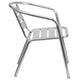 Heavy Duty Commercial Aluminum Indoor-Outdoor Slat-Back Restaurant Stack Chair