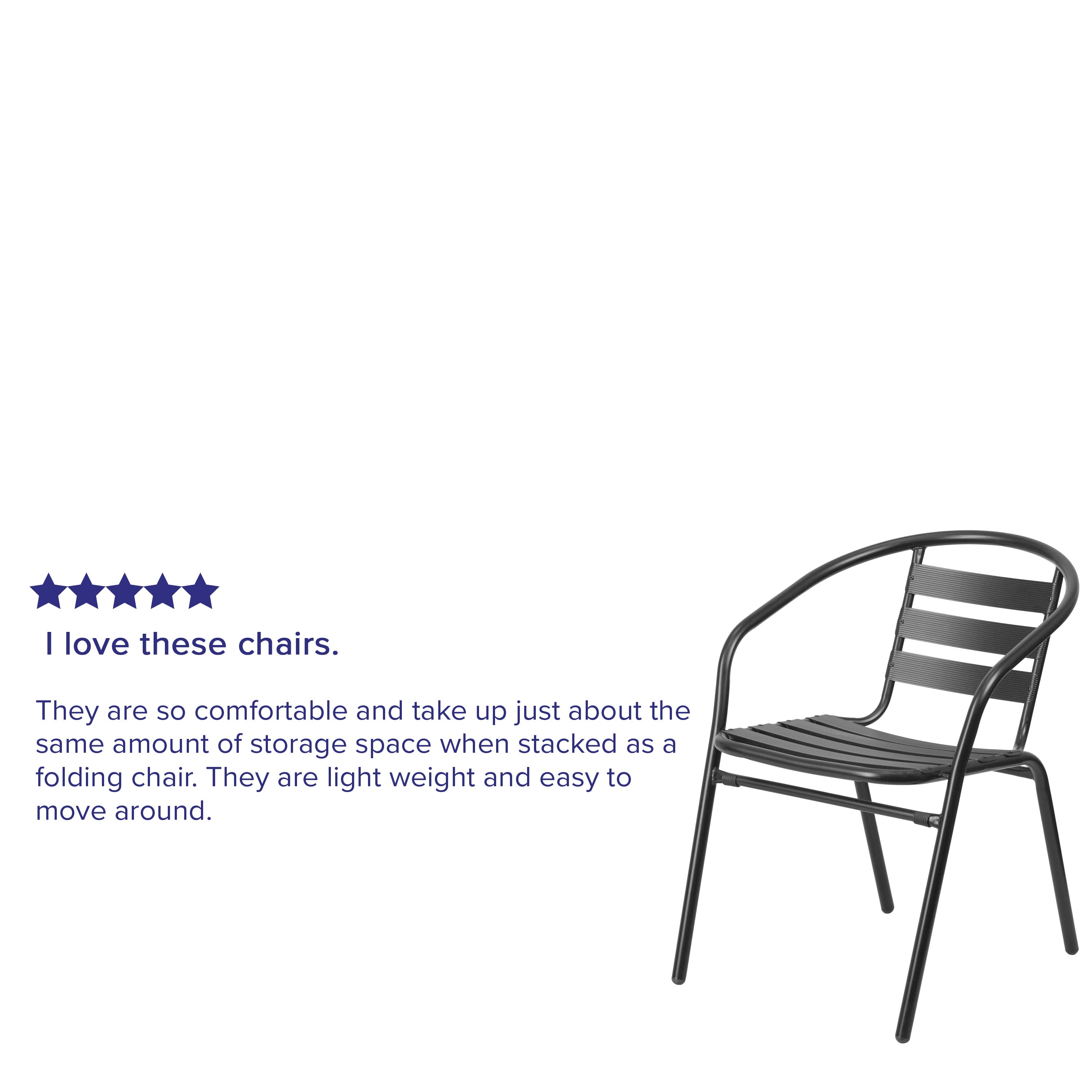 Metal Chair w Aluminum Slats TLH 017C BizChair