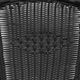 Black |#| Black Rattan Indoor-Outdoor Restaurant Stack Chair with Curved Back