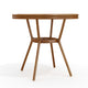 Black & White/Natural Frame |#| 31.5" Round All-Weather Patio Bistro Dining Table - Black/White & Natural Frame