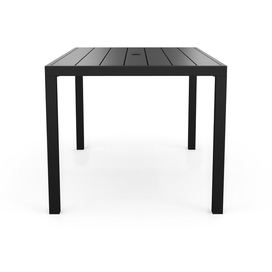 Lily Pond 60" Indoor-Outdoor Patio Table with Slatted Top and Steel Frame