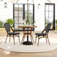 Black & White/Natural Frame |#| All Weather Woven Bistro Table and 2 Chair Set with Aluminum Frames-Black/White