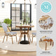 Navy & White/Natural Frame |#| All Weather Woven Bistro Table and 2 Chair Set with Aluminum Frames-Navy/White