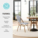Navy & White/Natural Frame |#| All Weather Woven Bistro Table and 2 Chair Set with Aluminum Frames-Navy/White