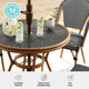 Black & White/Natural Frame |#| All Weather Woven Bistro Table and 2 Chair Set with Aluminum Frames-Black/White
