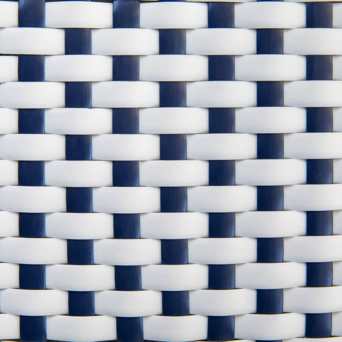 Navy & White/Natural Frame |#| All Weather Woven Bistro Table and 4 Chair Set with Aluminum Frames-Navy/White
