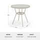 Gray & White/Gray Frame |#| All Weather Woven Bistro Table and 4 Chair Set with Aluminum Frames-White/Gray