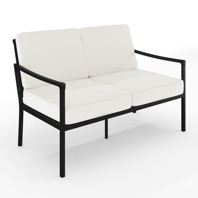 Lily Pond Indoor-Outdoor Patio Loveseat with Steel Frame with All-Weather Cushions - View 1
