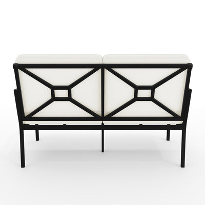 Lily Pond Indoor-Outdoor Patio Loveseat with Steel Frame with All-Weather Cushions - View 2