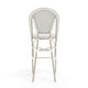 Gray & White/Gray Frame |#| All-Weather Stackable Patio Bistro Bar Stool - White/Gray with Gray Frame
