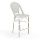 Gray & White/Gray Frame |#| All-Weather Stackable Patio Bistro Counter Stool - White/Gray with Gray Frame
