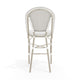 Gray & White/Gray Frame |#| All-Weather Stackable Patio Bistro Counter Stool - White/Gray with Gray Frame