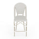 Gray & White/Gray Frame |#| All-Weather Stackable Patio Bistro Counter Stool - White/Gray with Gray Frame