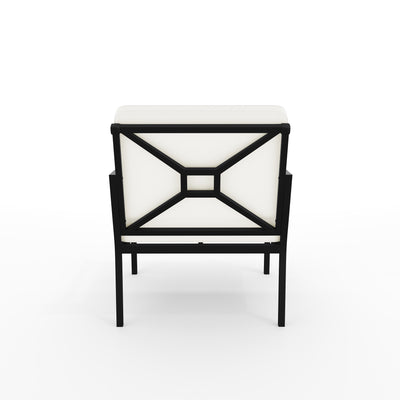 Lily Pond Set of 2 Indoor-Outdoor Patio Accent Chairs with Steel Frames with All-Weather Cushions - View 2