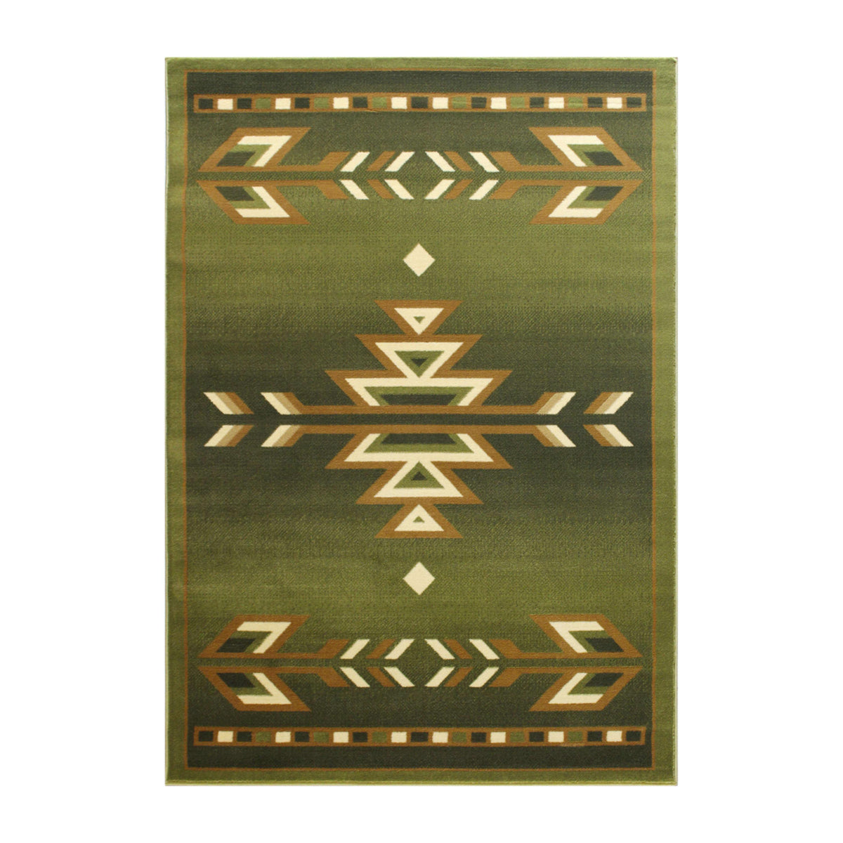 Green,5' x 7' |#| Multipurpose Southwestern Style Patterned Indoor Area Rug - Green - 5' x 7'