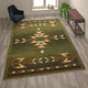 Green,8' x 10' |#| Multipurpose Southwestern Style Patterned Indoor Area Rug - Green - 8' x 10'