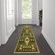 Green,2' x 7' |#| Multipurpose Southwestern Style Patterned Indoor Area Rug - Green - 2' x 7'