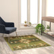 Green,4' x 5' |#| Multipurpose Southwestern Style Patterned Indoor Area Rug - Green - 4' x 5'