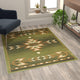 Green,4' x 5' |#| Multipurpose Southwestern Style Patterned Indoor Area Rug - Green - 4' x 5'