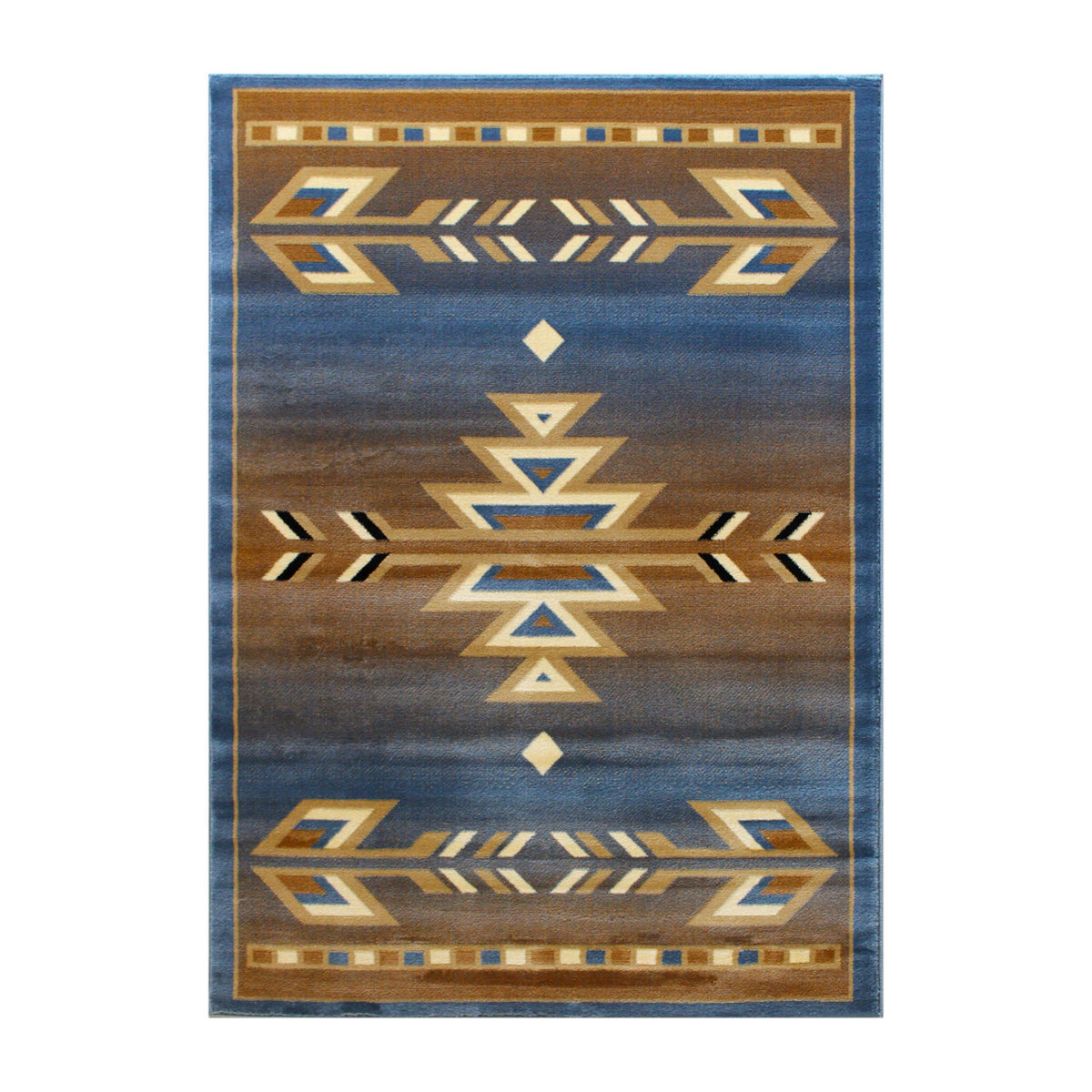 Blue,6' x 9' |#| Multipurpose Southwestern Style Patterned Indoor Area Rug - Blue - 6' x 9'