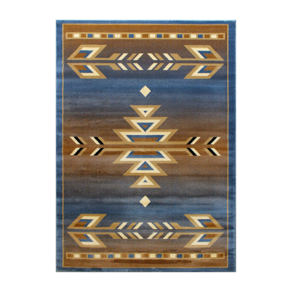 Blue,6' x 9' |#| Multipurpose Southwestern Style Patterned Indoor Area Rug - Blue - 6' x 9'