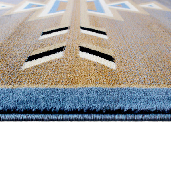 Blue,6' x 9' |#| Multipurpose Southwestern Style Patterned Indoor Area Rug - Blue - 6' x 9'