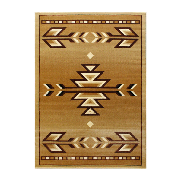 Beige,8' x 10' |#| Multipurpose Southwestern Style Patterned Indoor Area Rug - Brown - 8' x 10'