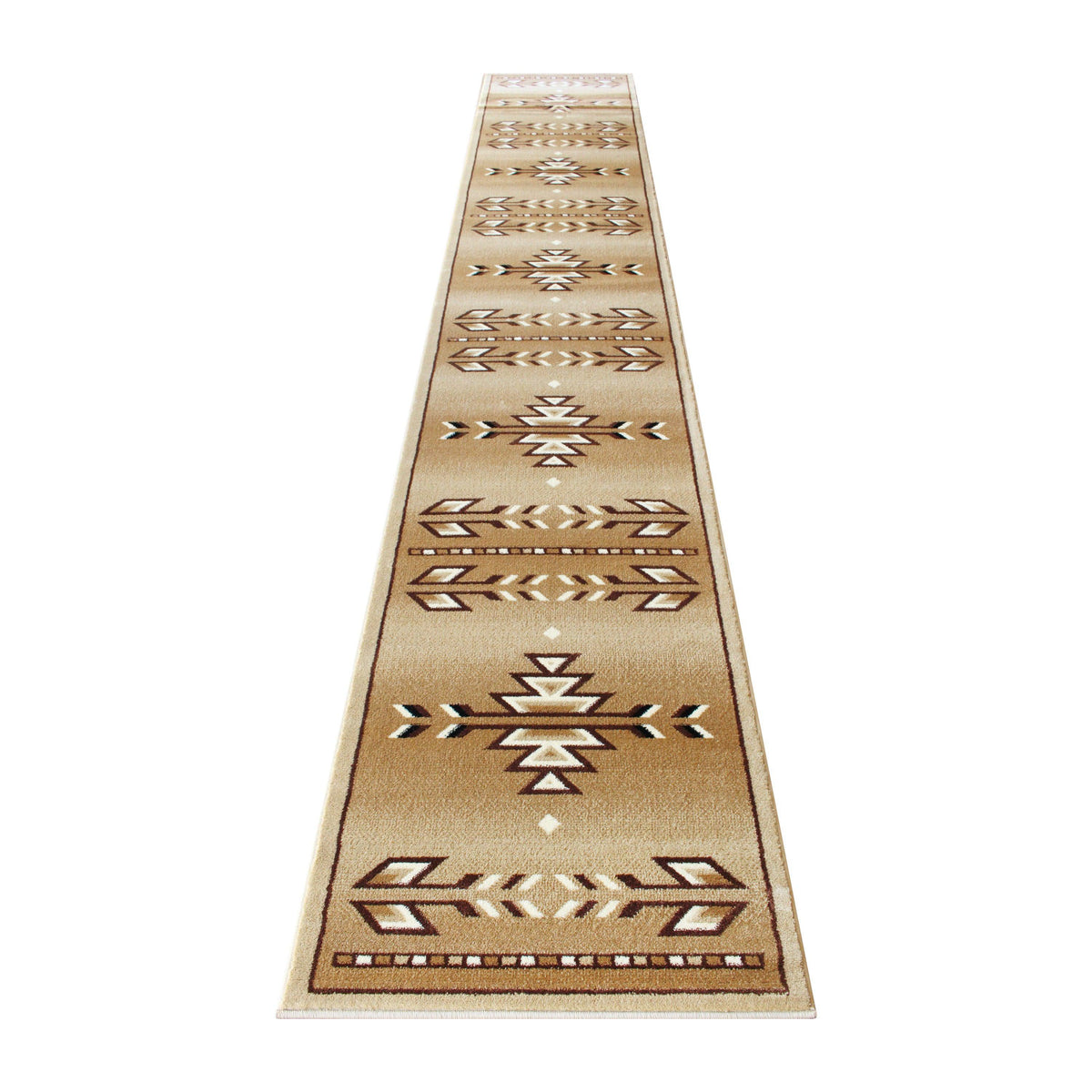 Beige,3' x 16' |#| Multipurpose Southwestern Style Patterned Indoor Area Rug - Brown - 3' x 16'