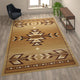 Beige,8' x 10' |#| Multipurpose Southwestern Style Patterned Indoor Area Rug - Brown - 8' x 10'