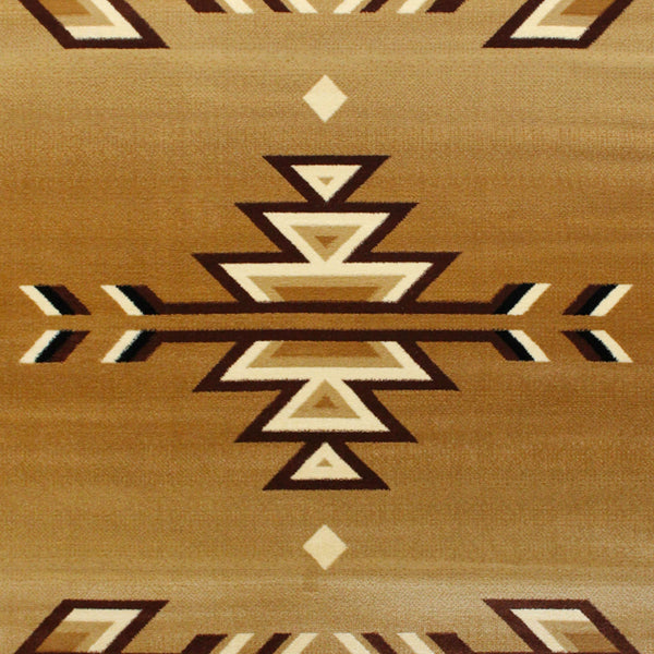 Beige,2' x 7' |#| Multipurpose Southwestern Style Patterned Indoor Area Rug - Brown - 2' x 7'