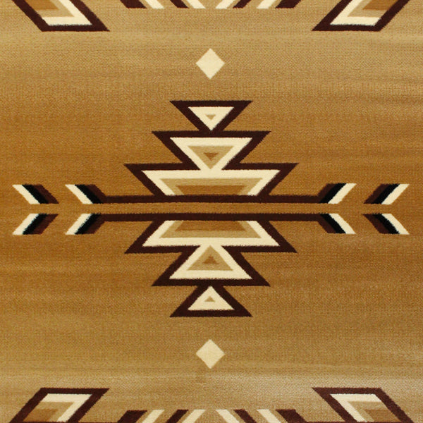 Beige,2' x 7' |#| Multipurpose Southwestern Style Patterned Indoor Area Rug - Brown - 2' x 7'