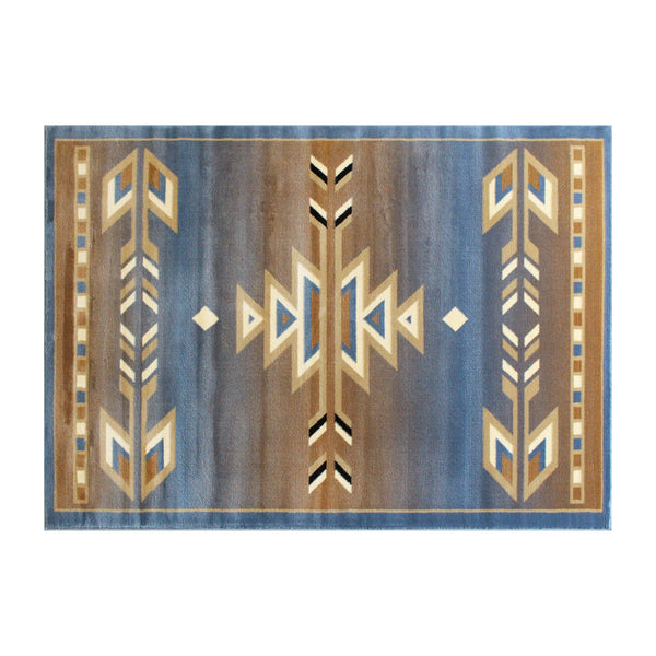 Blue,4' x 5' |#| Multipurpose Southwestern Style Patterned Indoor Area Rug - Blue - 4' x 5'