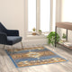 Blue,4' x 5' |#| Multipurpose Southwestern Style Patterned Indoor Area Rug - Blue - 4' x 5'