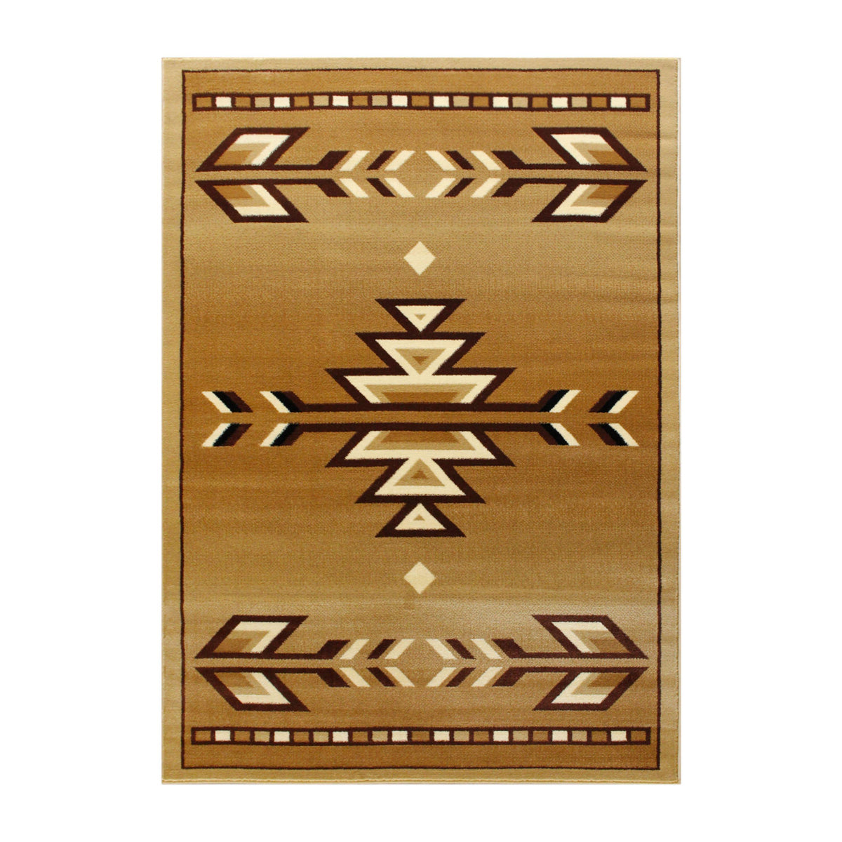 Beige,6' x 9' |#| Multipurpose Southwestern Style Patterned Indoor Area Rug - Brown - 6' x 9'