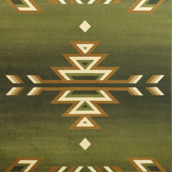 Green,3' x 16' |#| Multipurpose Southwestern Style Patterned Indoor Area Rug - Green - 3' x 16'