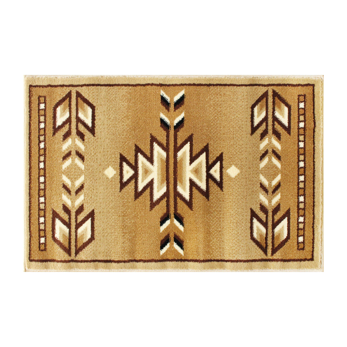 Beige,2' x 3' |#| Multipurpose Southwestern Style Patterned Indoor Area Rug - Brown - 2' x 3'