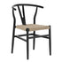 Logan Commercial Grade Wishbone Style Wood and Kraft Paper Stackable Dining Chair
