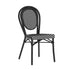 Lourdes Indoor/Outdoor Commercial Thonet French Bistro Stacking Chair, PE Rattan and Aluminum Frame