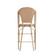 Natural & White/Light Natural Frame |#| 2 Pack All-Weather Commercial Paris Stools with Bamboo Print Frame-Natural/White