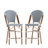 Lourdes Set of 2 Commercial Grade Stackable Indoor/Outdoor Bistro 26" High Counter Height Stools