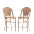Lourdes Set of 2 Commercial Grade Stackable Indoor/Outdoor Bistro 26" High Counter Height Stools