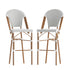 Lourdes Set of 2 Commercial Grade Stackable Indoor/Outdoor Bistro 30" High Bar Height Stools