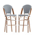 Lourdes Set of 2 Commercial Grade Stackable Indoor/Outdoor Bistro 30" High Bar Height Stools