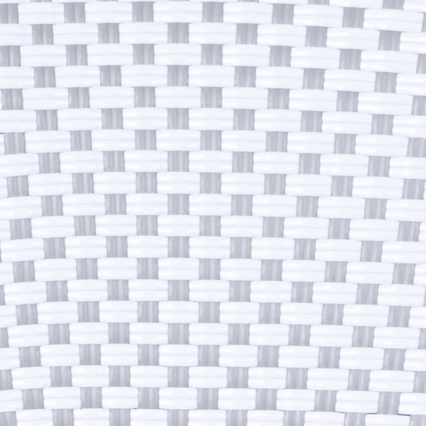 White & Navy/Natural Frame |#| 2 Pack All-Weather Commercial Paris Chairs with Bamboo Print Frame-White/Navy