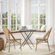 Natural & White/Light Natural Frame |#| 2 Pack All-Weather Commercial Paris Chairs with Bamboo Print Frame-Natural/White