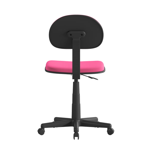 Dark Pink |#| Dark Pink Adjustable Mesh Swivel Task Office Chair with Padded Back and Seat