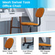 Light Orange |#| Light Orange Adjustable Mesh Swivel Task Office Chair with Padded Back and Seat